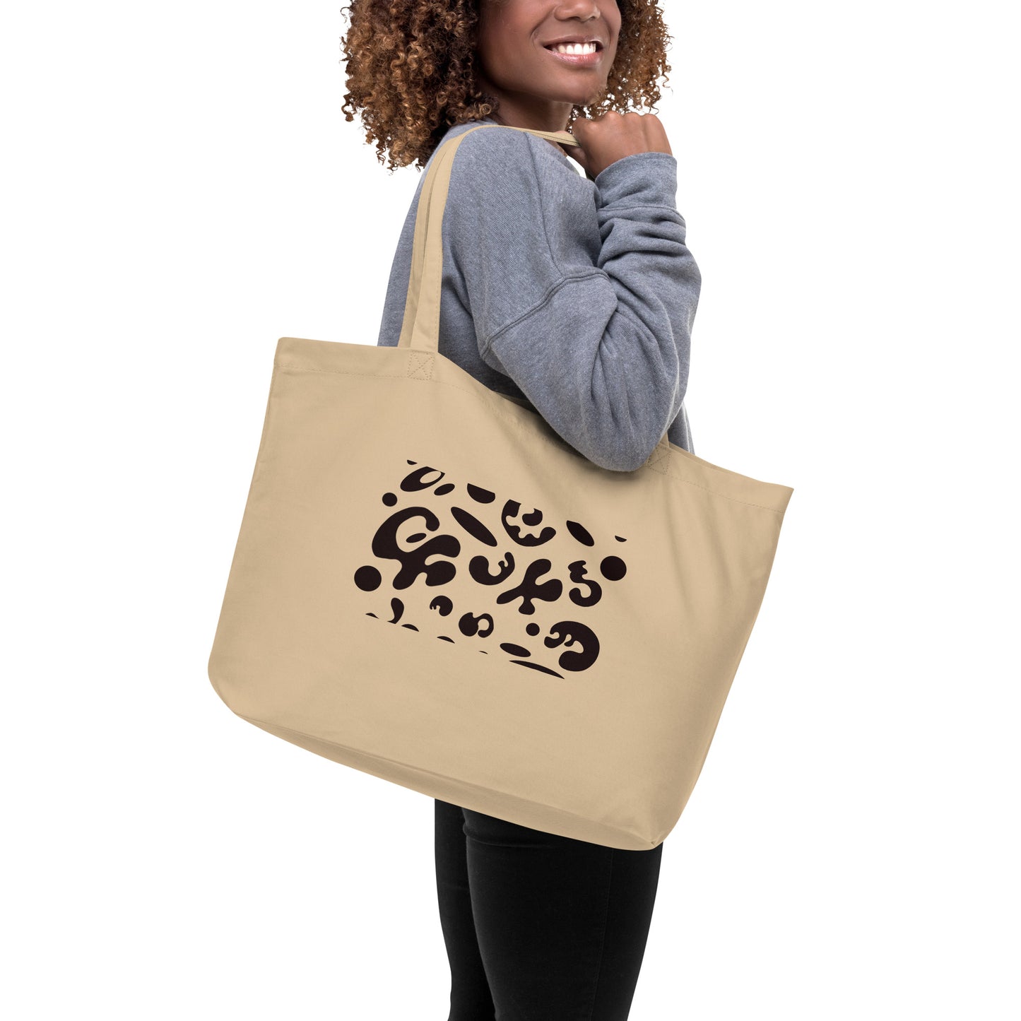 PURE IMAGINATION LARGE PRINTED ECO TOTE BAG - Warm White