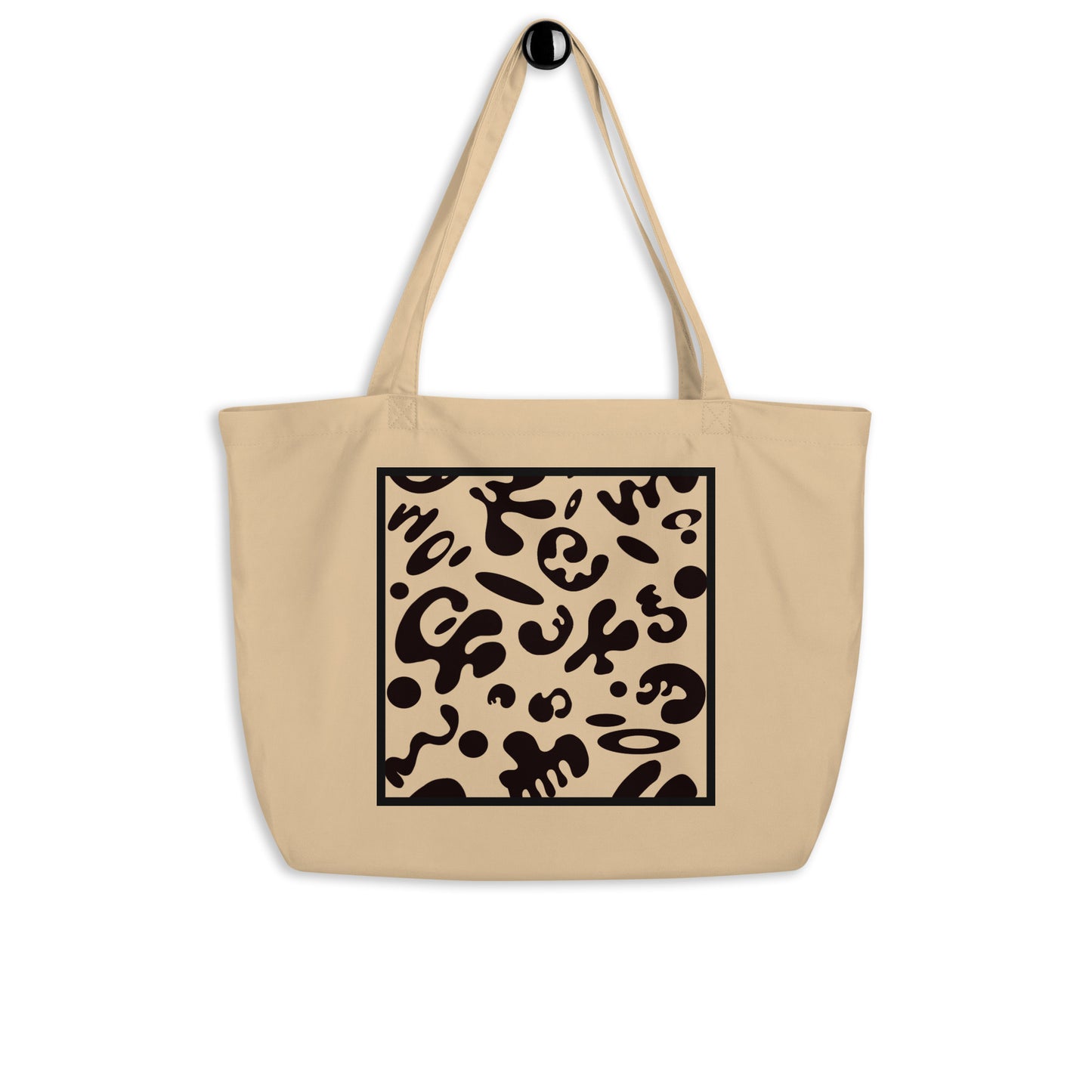 ADORN'D LARGE PRINTED ECO TOTE BAG - Warm White