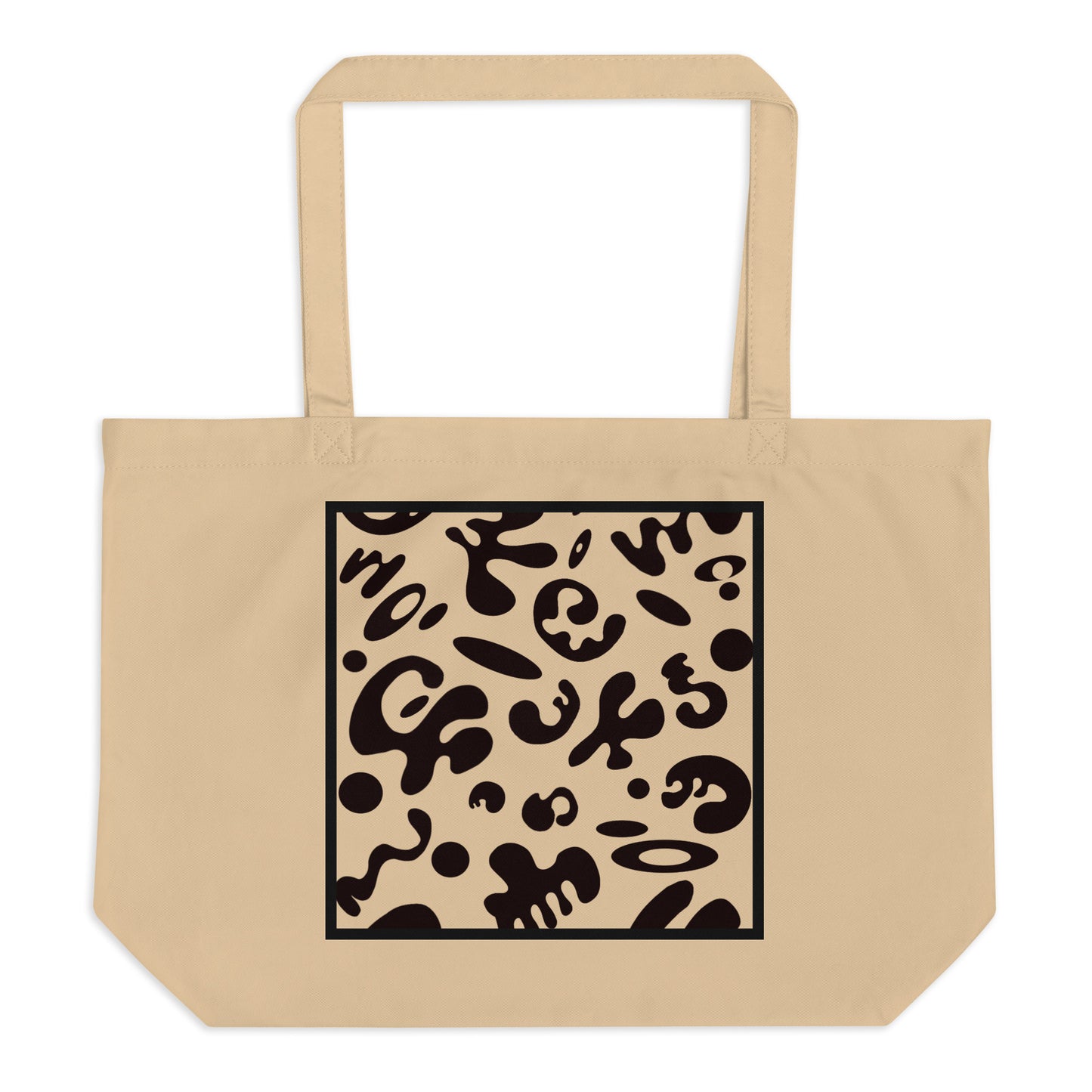 ADORN'D LARGE PRINTED ECO TOTE BAG - Warm White