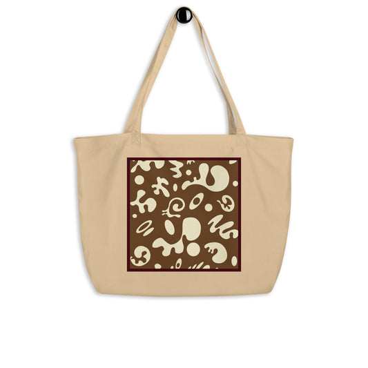 ADORN’D LARGE PRINTED ECO TOTE BAG - Natural OG