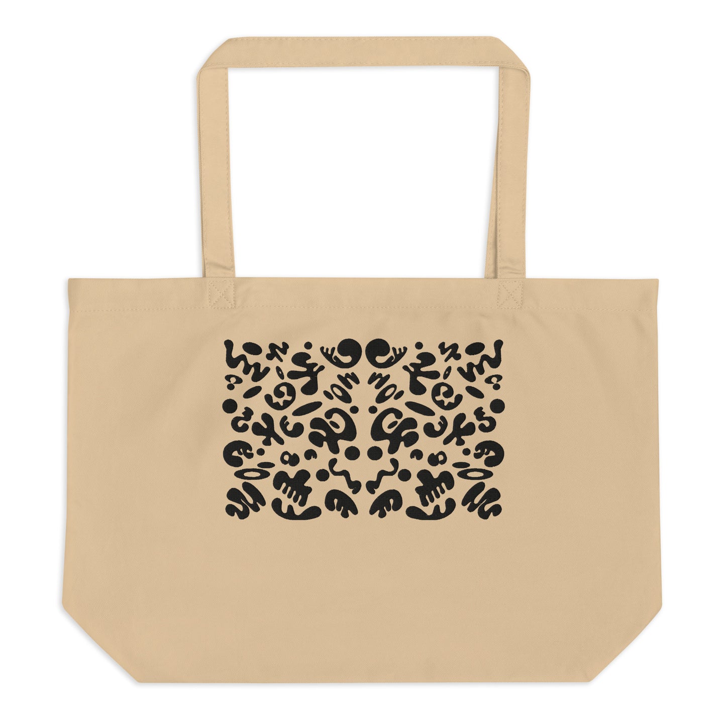 BRIGHT FUTURE LARGE EMBROIDERED ECO TOTE BAG - Warm White