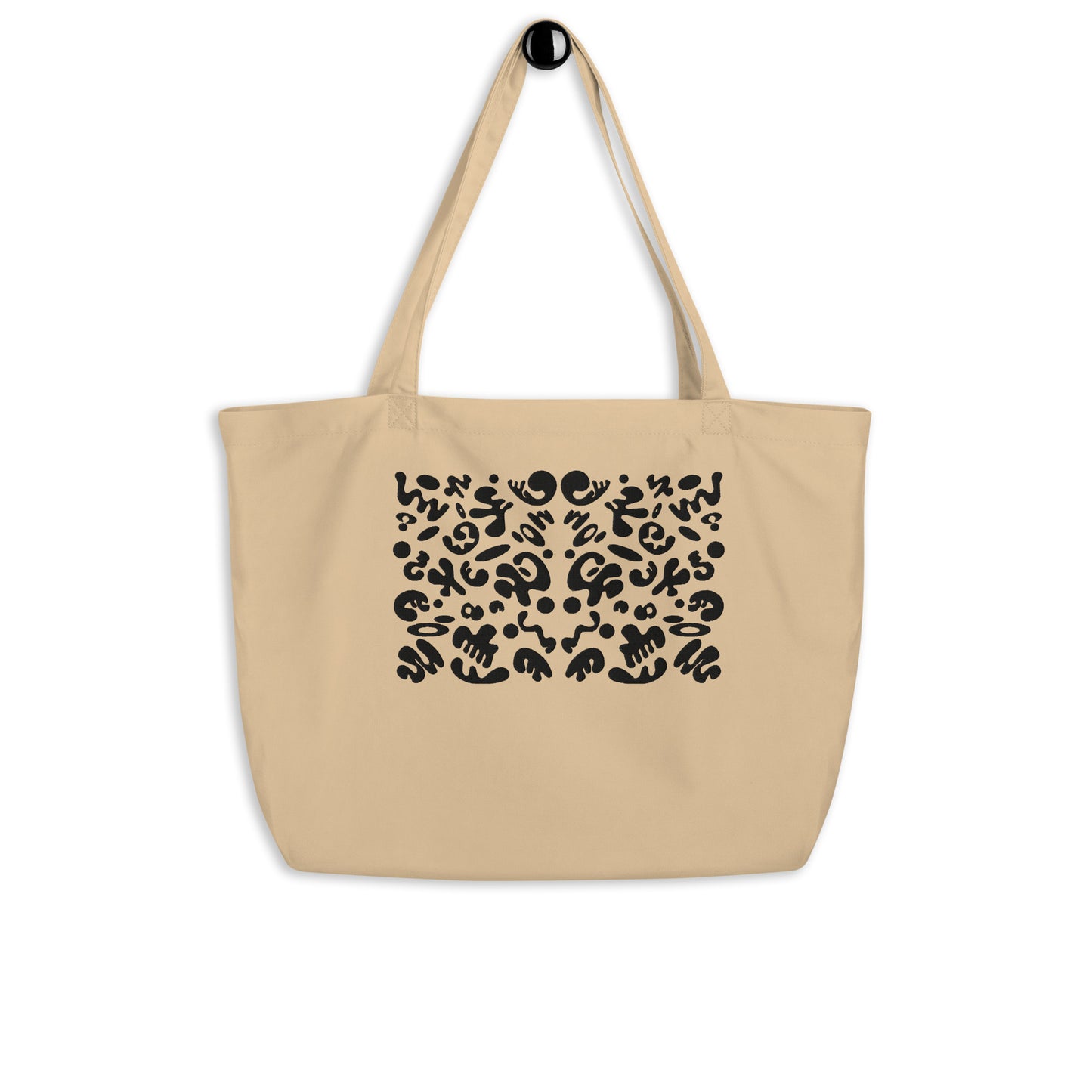 BRIGHT FUTURE LARGE EMBROIDERED ECO TOTE BAG - Warm White