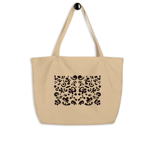 BRIGHT FUTURE LARGE PRINTED ECO TOTE BAG - Warm White