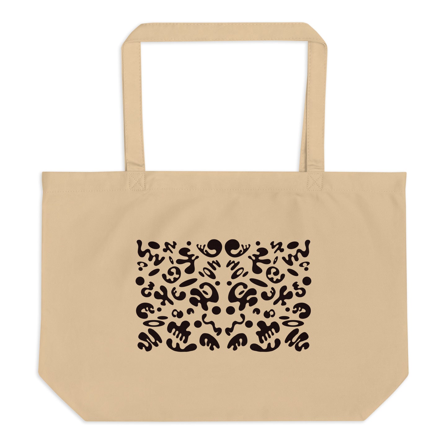 BRIGHT FUTURE LARGE PRINTED ECO TOTE BAG - Warm White