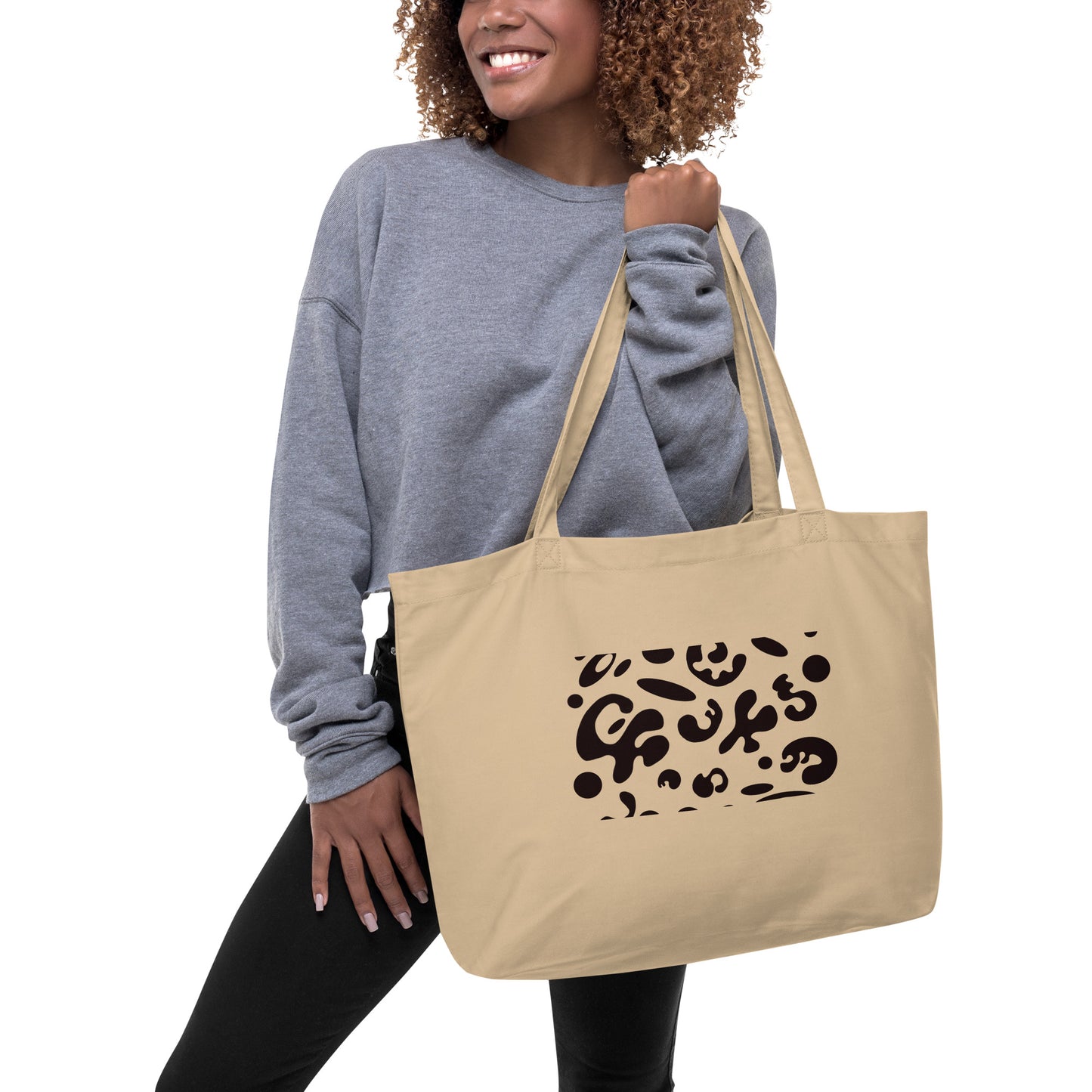 PURE IMAGINATION LARGE PRINTED ECO TOTE BAG - Warm White