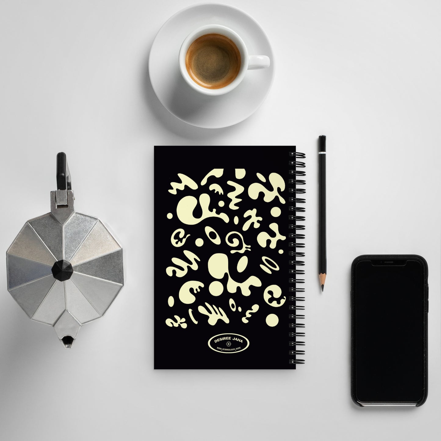 BRIGHT FUTURE SPRIAL NOTEBOOK (DOTTED) - Smoke Black