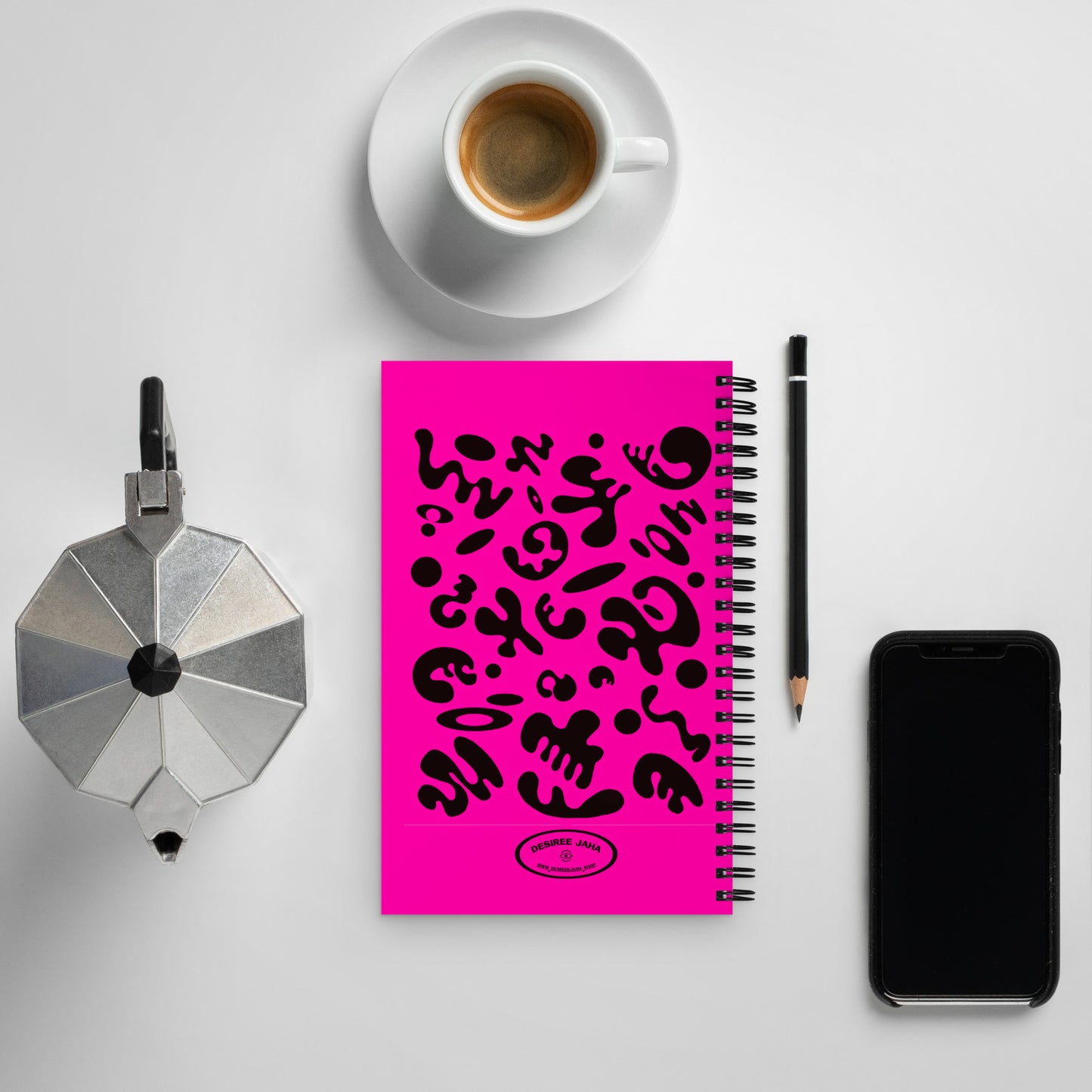 BRIGHT FUTURE SPRIAL NOTEBOOK (DOTTED) - Pink Matter