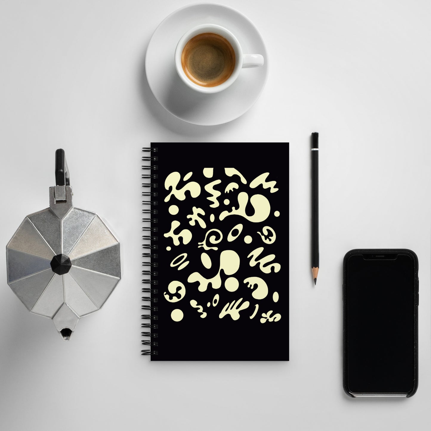 BRIGHT FUTURE SPRIAL NOTEBOOK (DOTTED) - Smoke Black