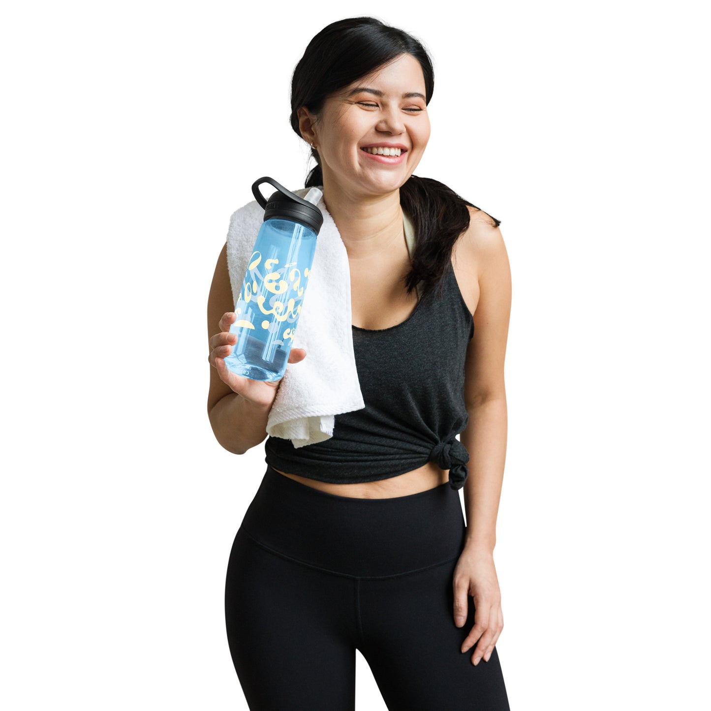 NOURISH'D SPORTS WATER BOTTLE | CamelBak Eddy®+ - Warm White Print