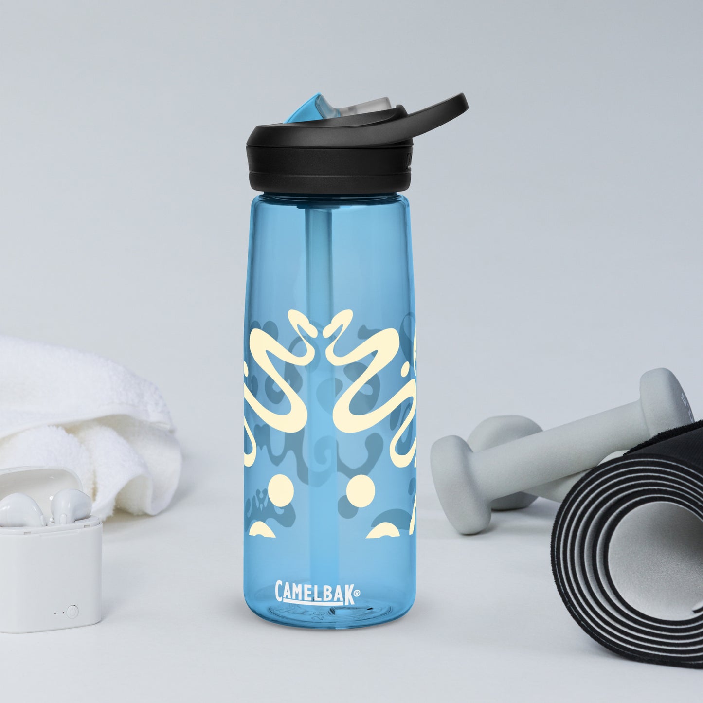 NOURISH'D SPORTS WATER BOTTLE | CamelBak Eddy®+ - Warm White Print