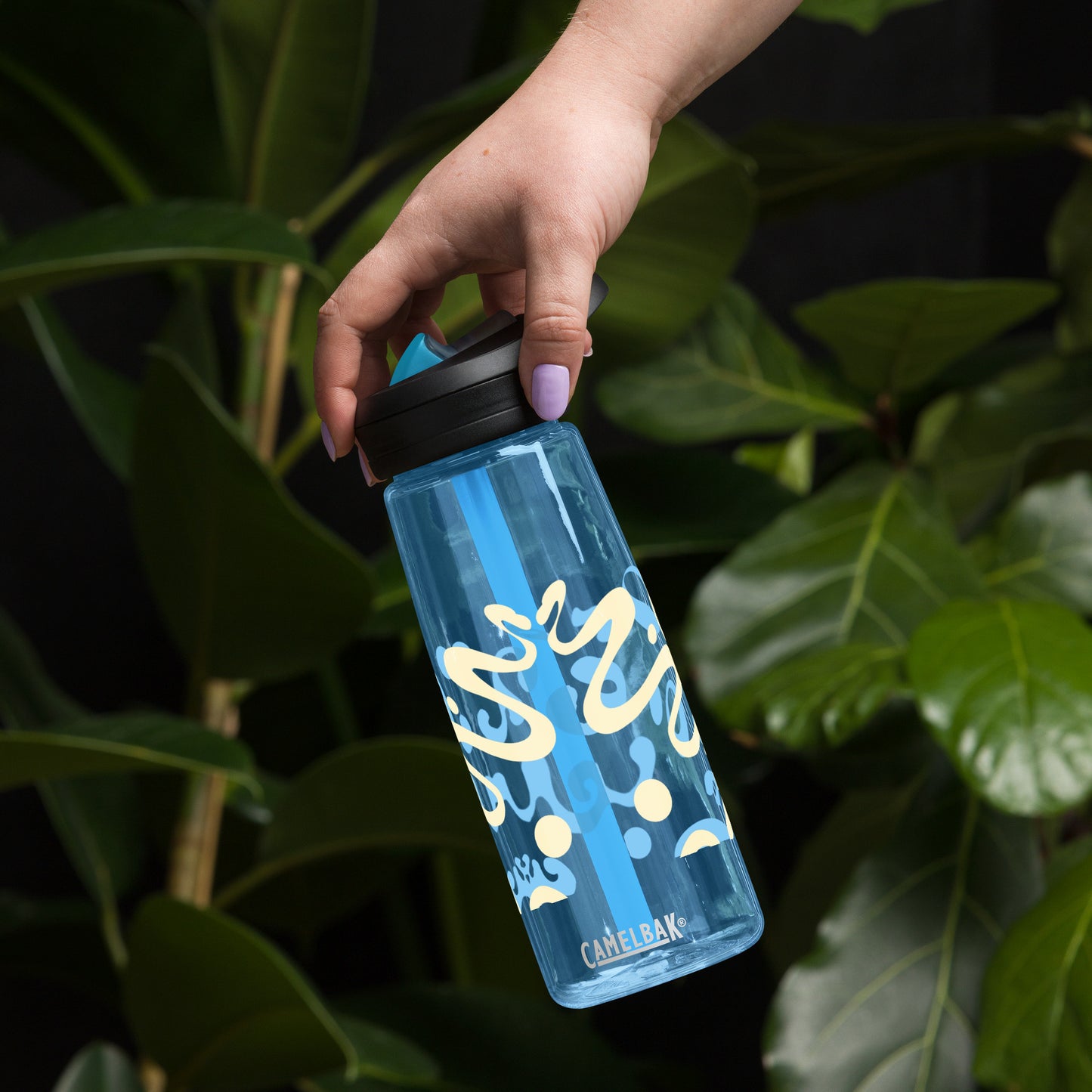 NOURISH'D SPORTS WATER BOTTLE | CamelBak Eddy®+ - Warm White Print