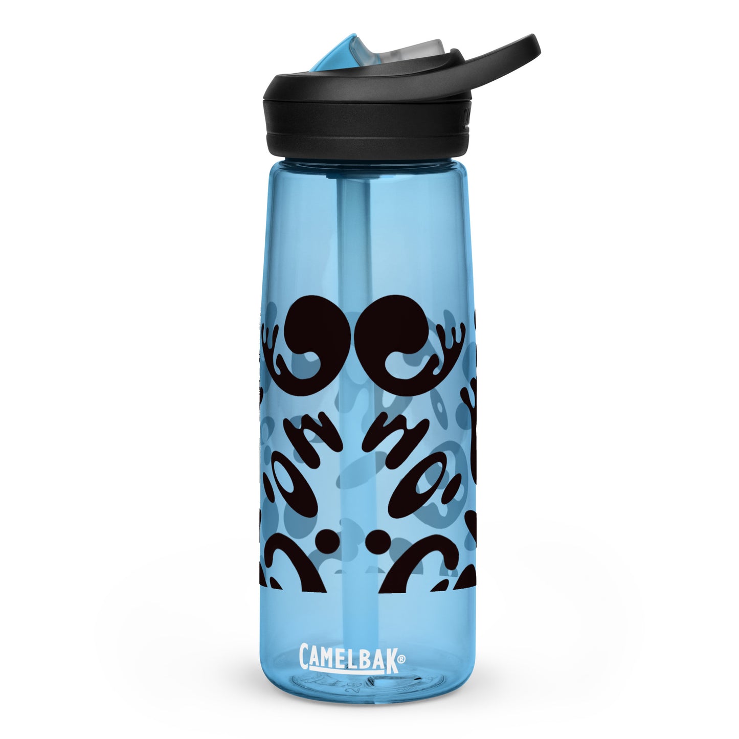 NOURISH'D SPORTS WATER BOTTLE | CamelBak Eddy®+ - Smoke Black Print