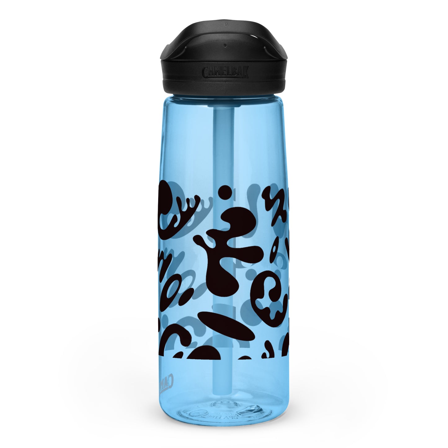 NOURISH'D SPORTS WATER BOTTLE | CamelBak Eddy®+ - Smoke Black Print