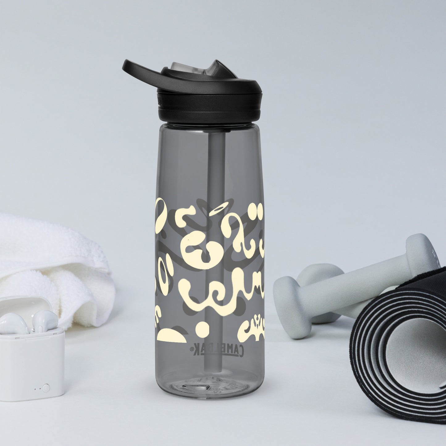 NOURISH'D SPORTS WATER BOTTLE | CamelBak Eddy®+ - Warm White Print