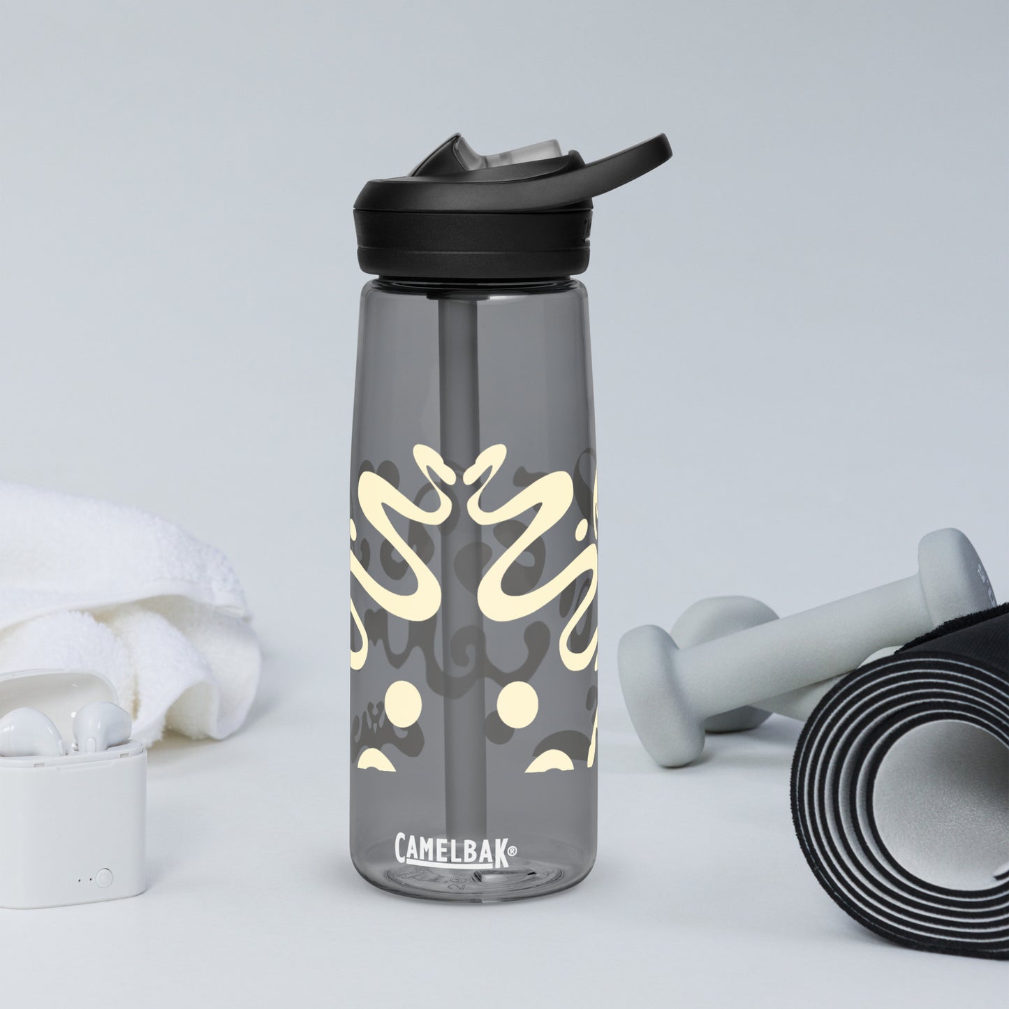 NOURISH'D SPORTS WATER BOTTLE | CamelBak Eddy®+ - Warm White Print