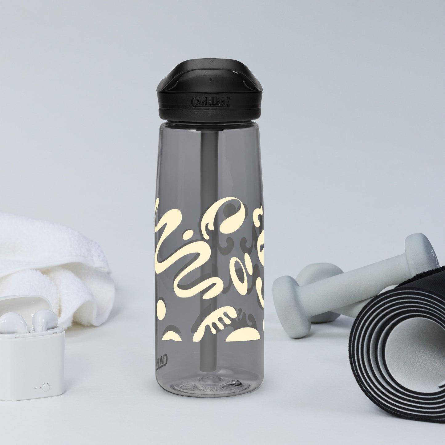 NOURISH'D SPORTS WATER BOTTLE | CamelBak Eddy®+ - Warm White Print