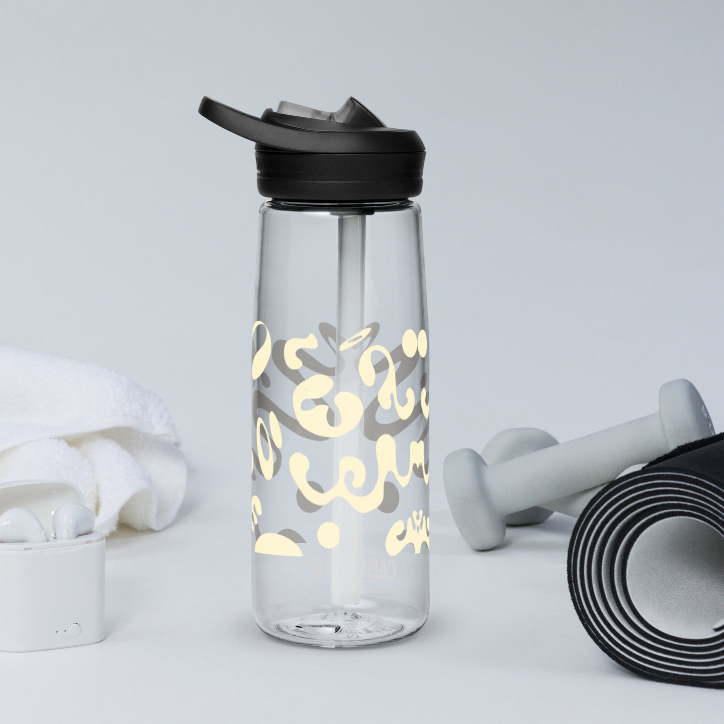 NOURISH'D SPORTS WATER BOTTLE | CamelBak Eddy®+ - Warm White Print