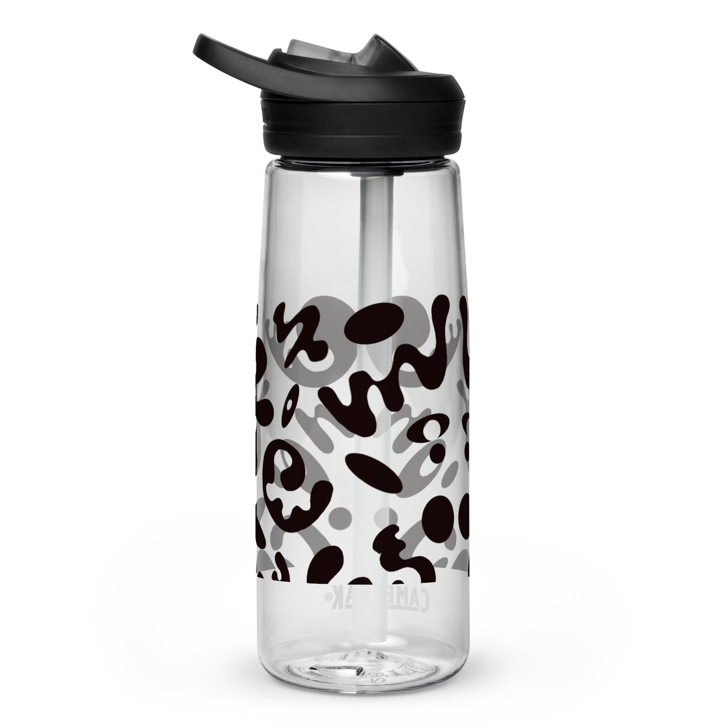 NOURISH'D SPORTS WATER BOTTLE | CamelBak Eddy®+ - Smoke Black Print