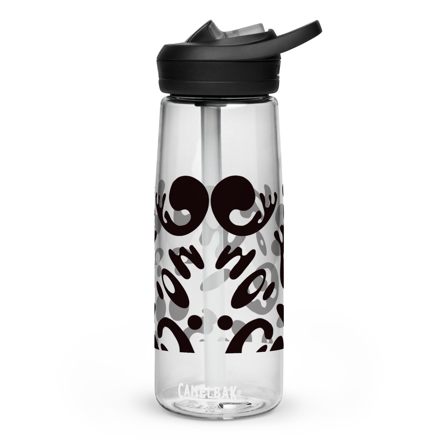 NOURISH'D SPORTS WATER BOTTLE | CamelBak Eddy®+ - Smoke Black Print