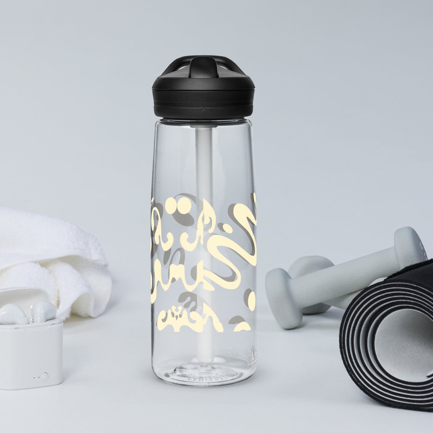 NOURISH'D SPORTS WATER BOTTLE | CamelBak Eddy®+ - Warm White Print