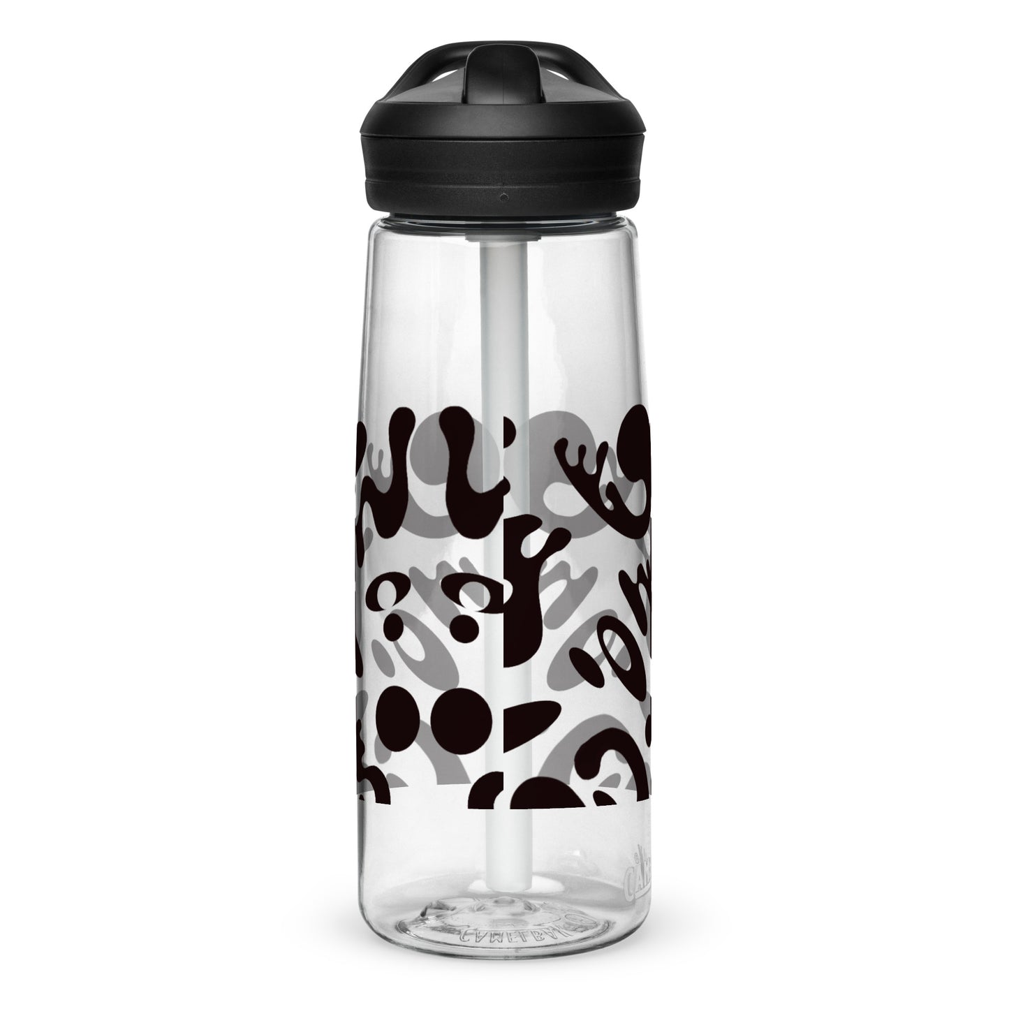 NOURISH'D SPORTS WATER BOTTLE | CamelBak Eddy®+ - Smoke Black Print