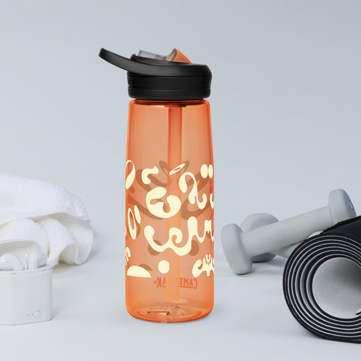 NOURISH'D SPORTS WATER BOTTLE | CamelBak Eddy®+ - Warm White Print