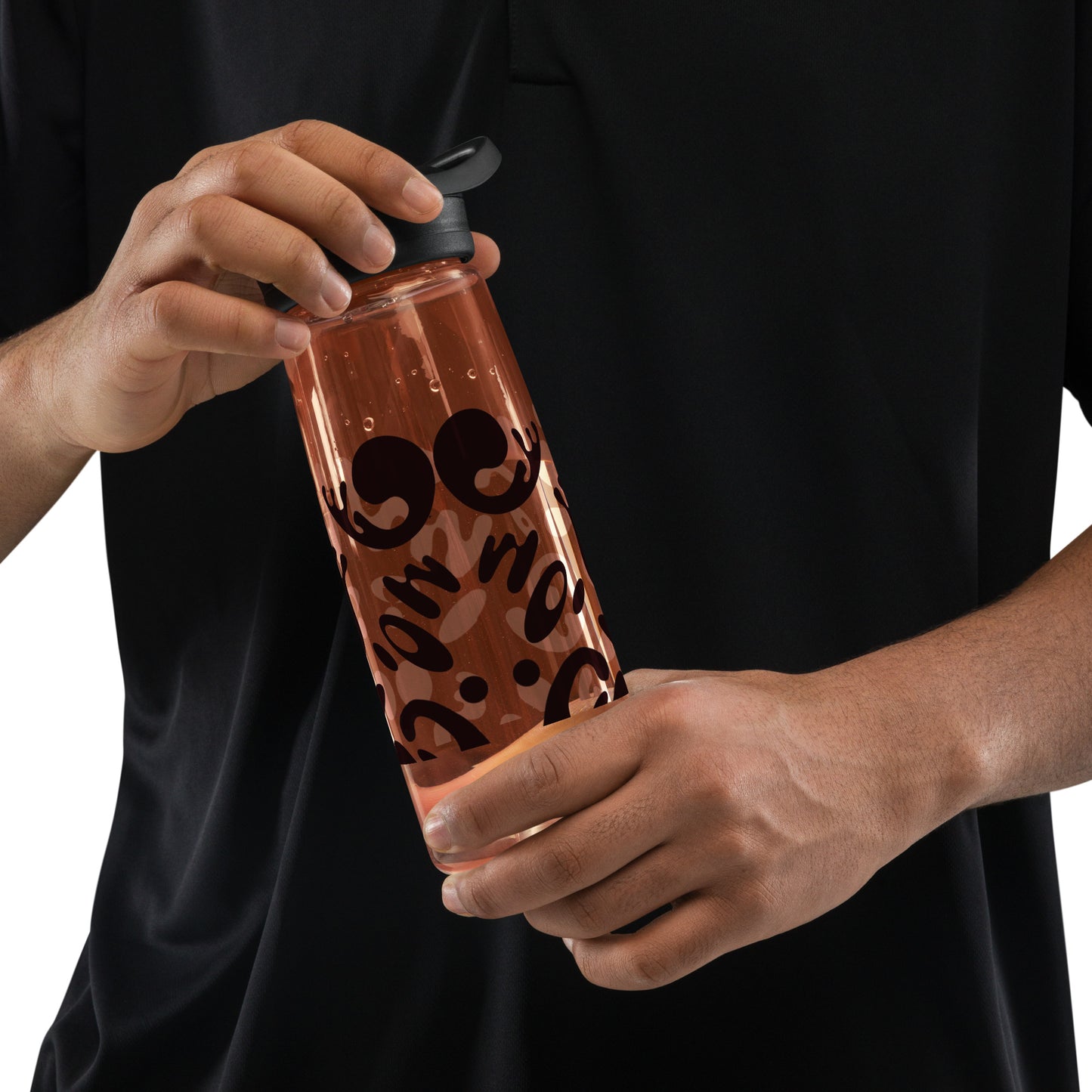 NOURISH'D SPORTS WATER BOTTLE | CamelBak Eddy®+ - Smoke Black Print