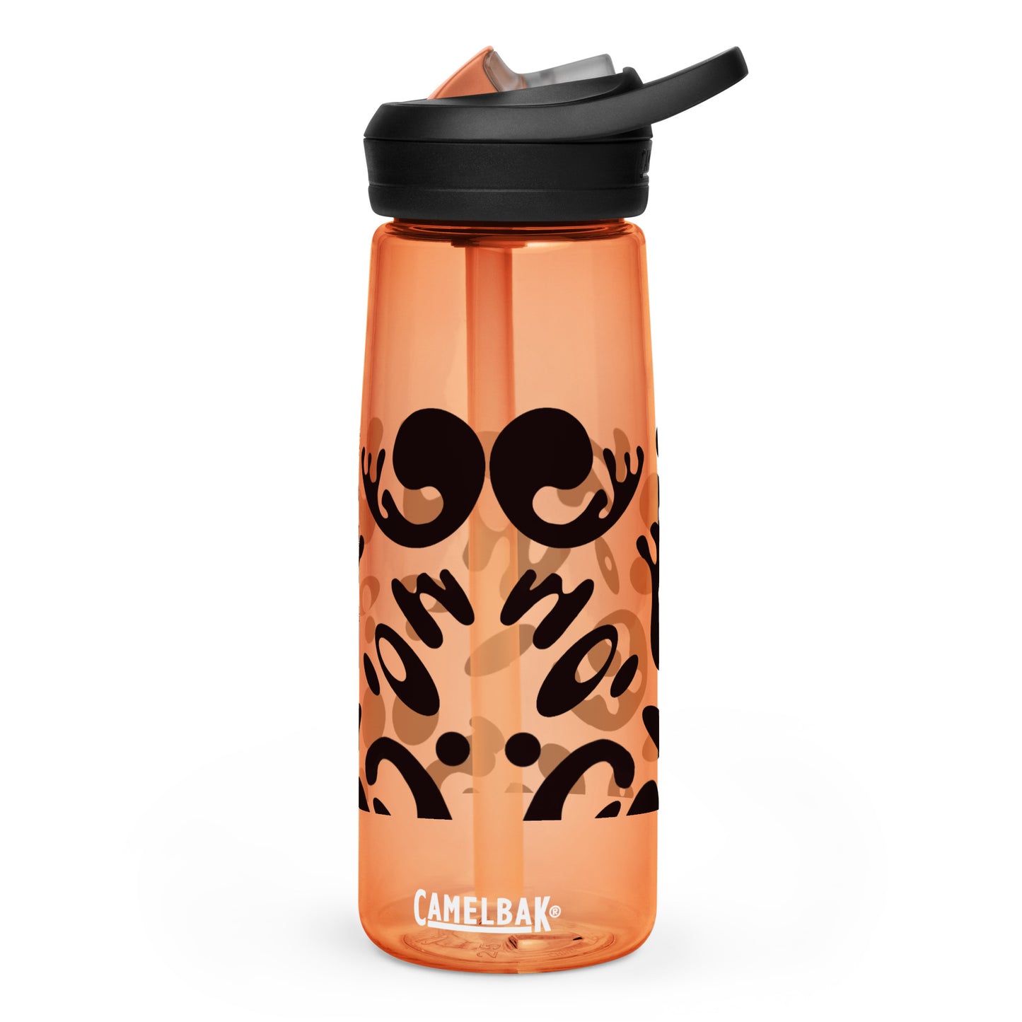 NOURISH'D SPORTS WATER BOTTLE | CamelBak Eddy®+ - Smoke Black Print