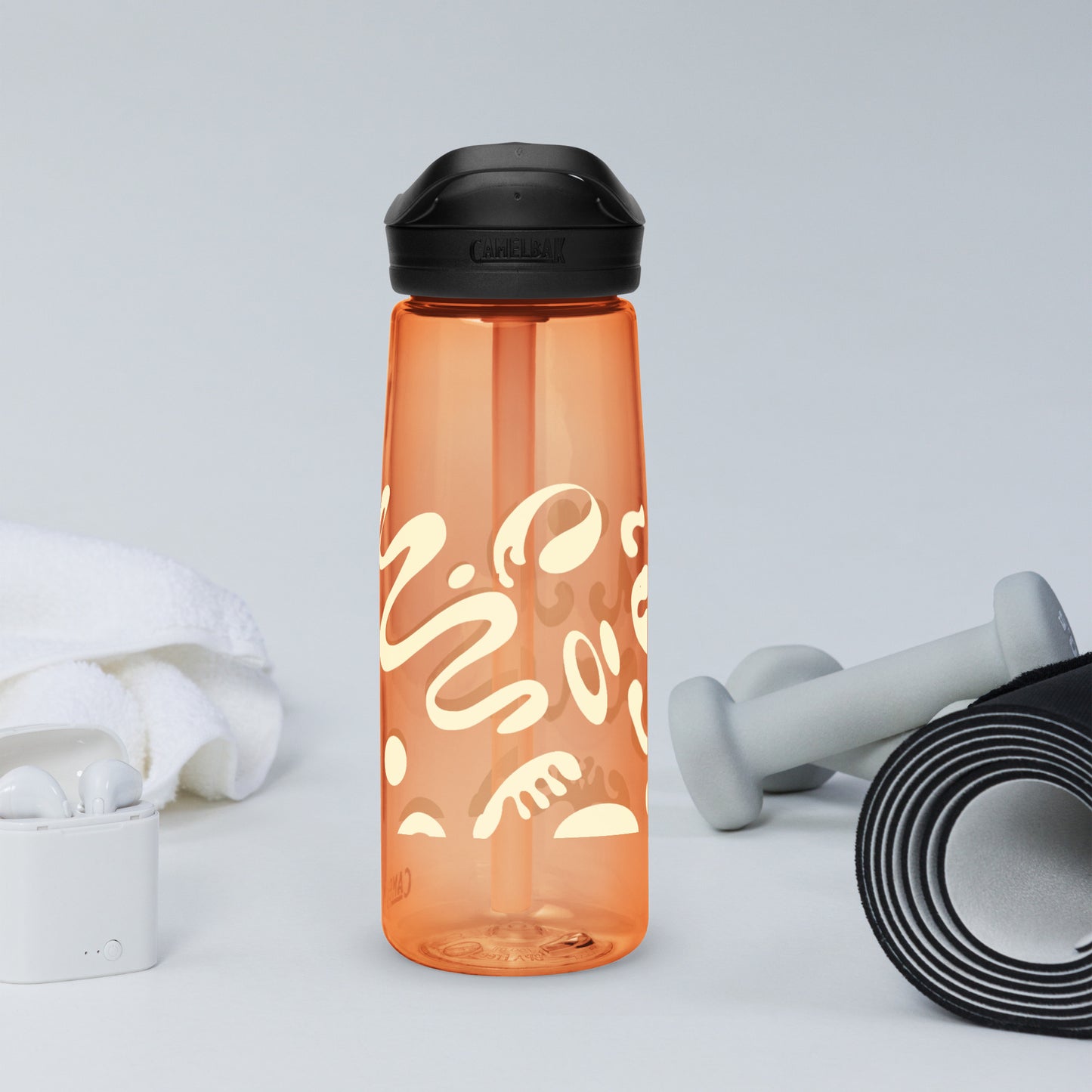 NOURISH'D SPORTS WATER BOTTLE | CamelBak Eddy®+ - Warm White Print