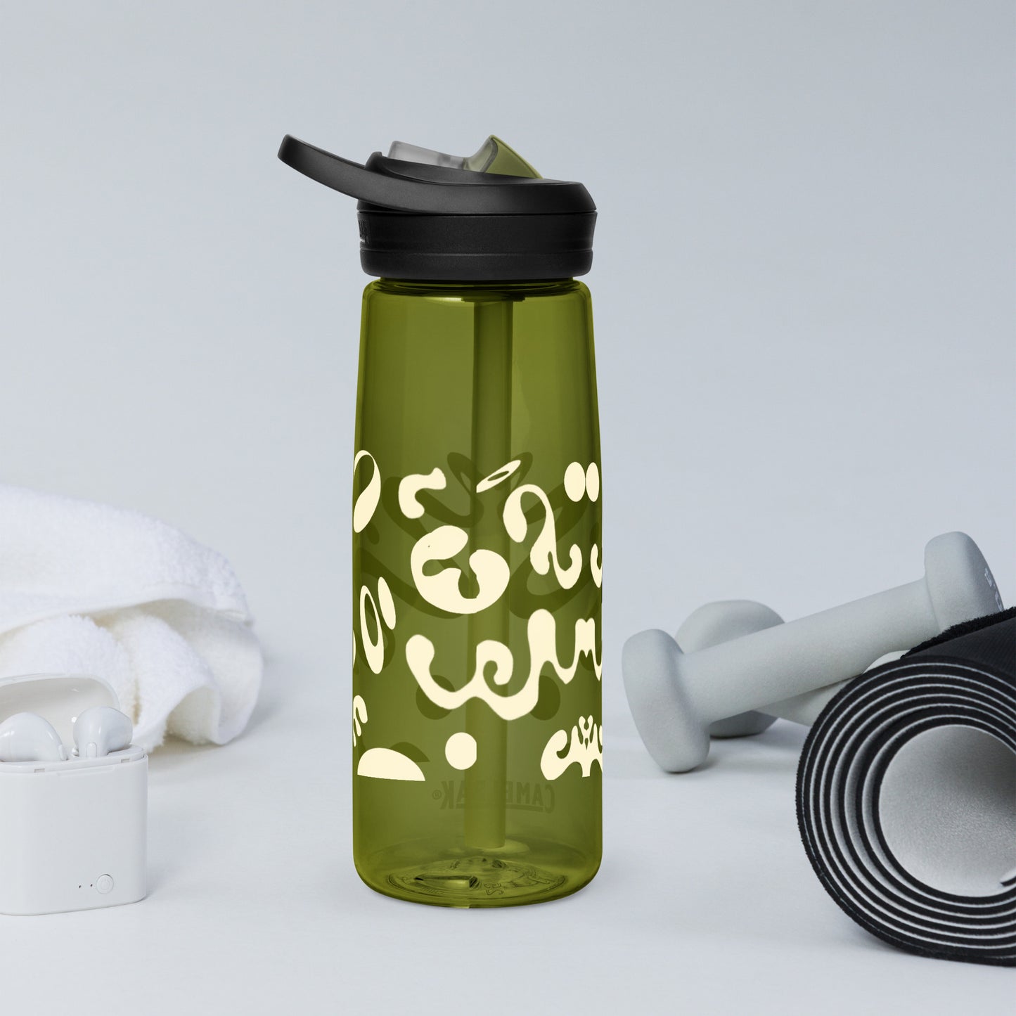 NOURISH'D SPORTS WATER BOTTLE | CamelBak Eddy®+ - Warm White Print