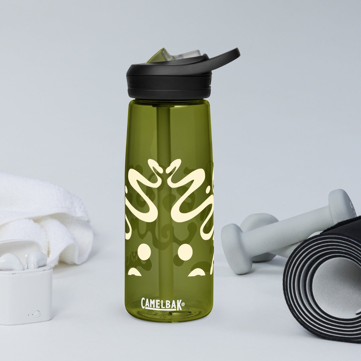 NOURISH'D SPORTS WATER BOTTLE | CamelBak Eddy®+ - Warm White Print