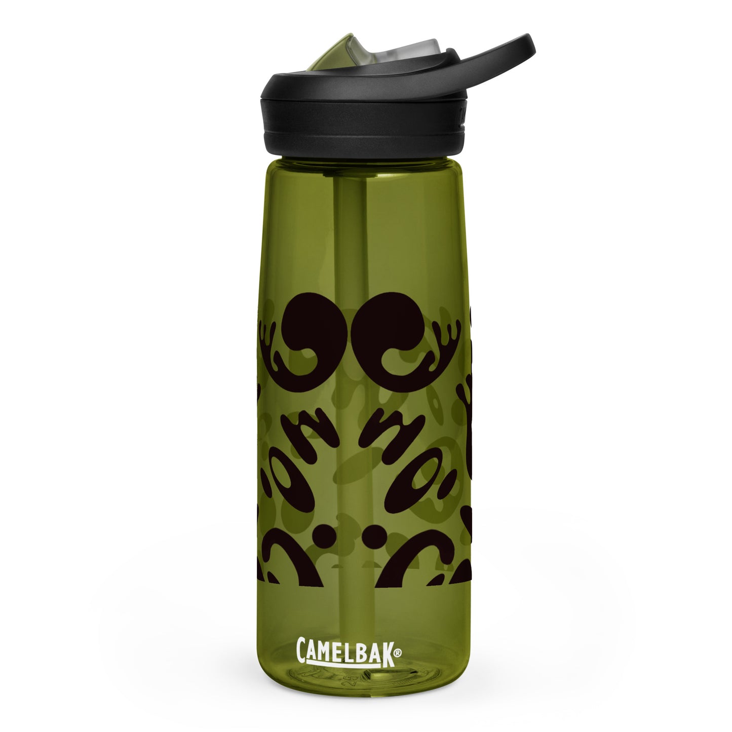 NOURISH'D SPORTS WATER BOTTLE | CamelBak Eddy®+ - Smoke Black Print