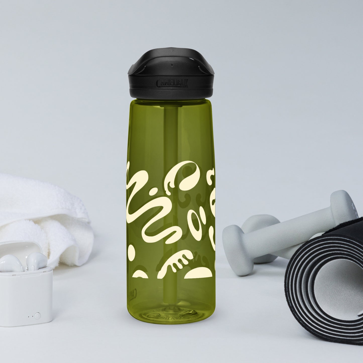 NOURISH'D SPORTS WATER BOTTLE | CamelBak Eddy®+ - Warm White Print