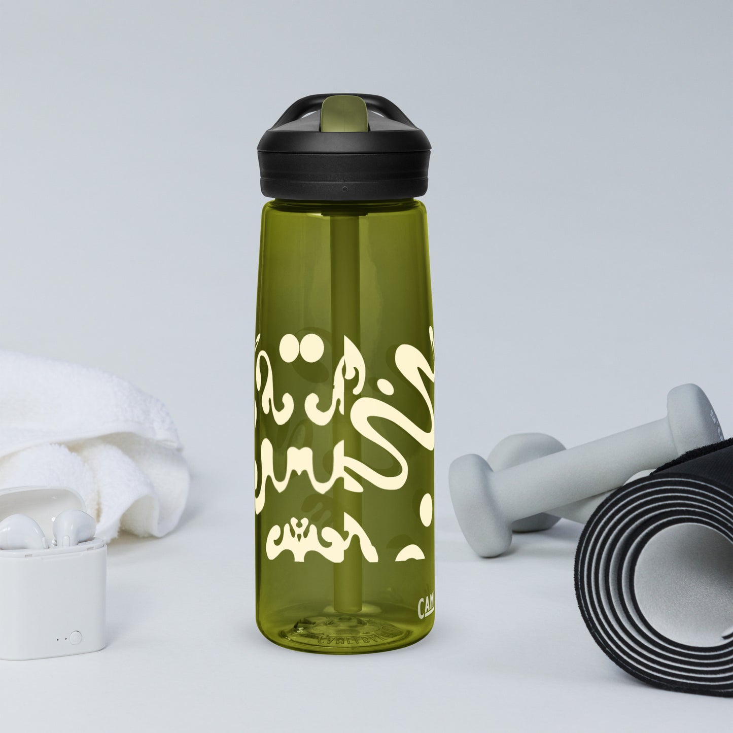 NOURISH'D SPORTS WATER BOTTLE | CamelBak Eddy®+ - Warm White Print