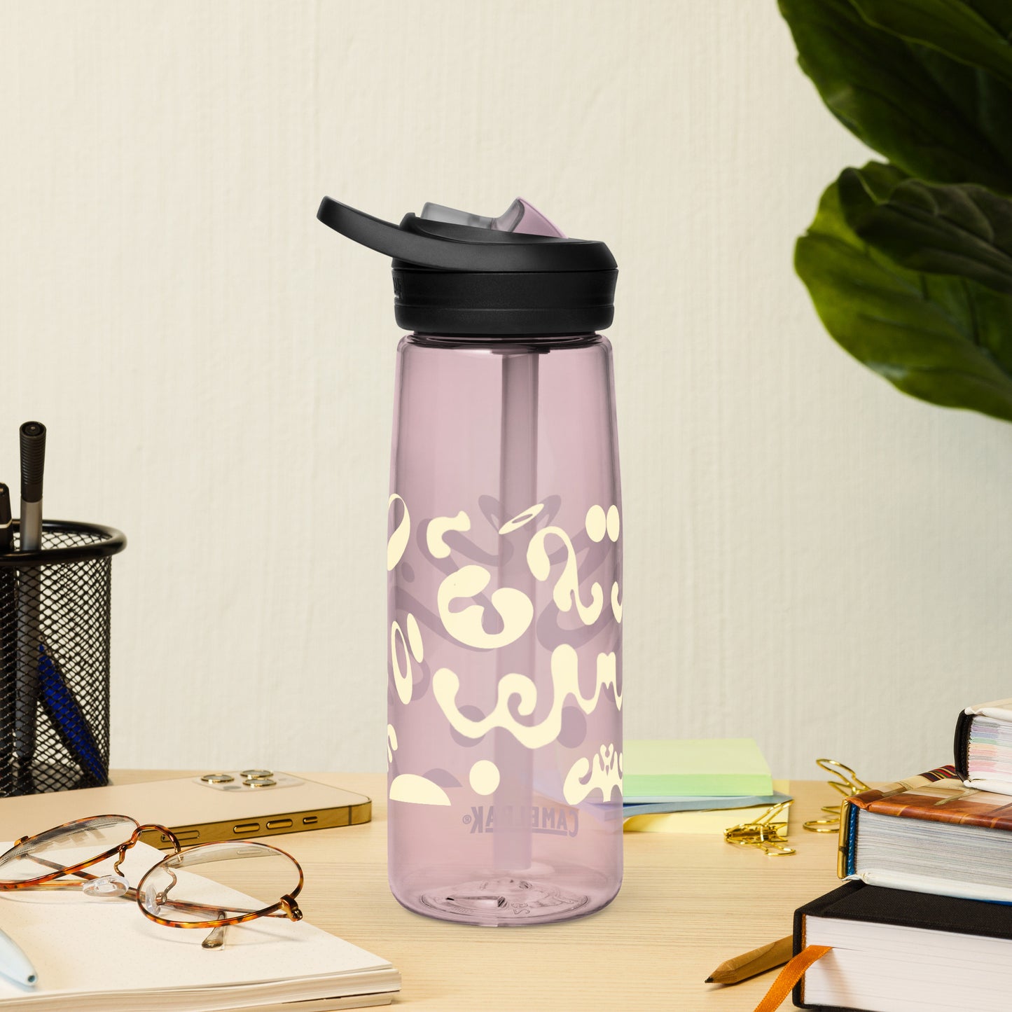 NOURISH'D SPORTS WATER BOTTLE | CamelBak Eddy®+ - Warm White Print