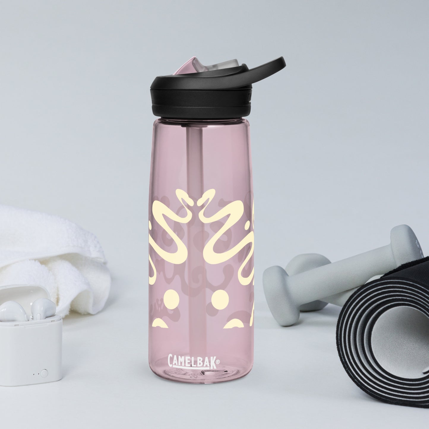 NOURISH'D SPORTS WATER BOTTLE | CamelBak Eddy®+ - Warm White Print