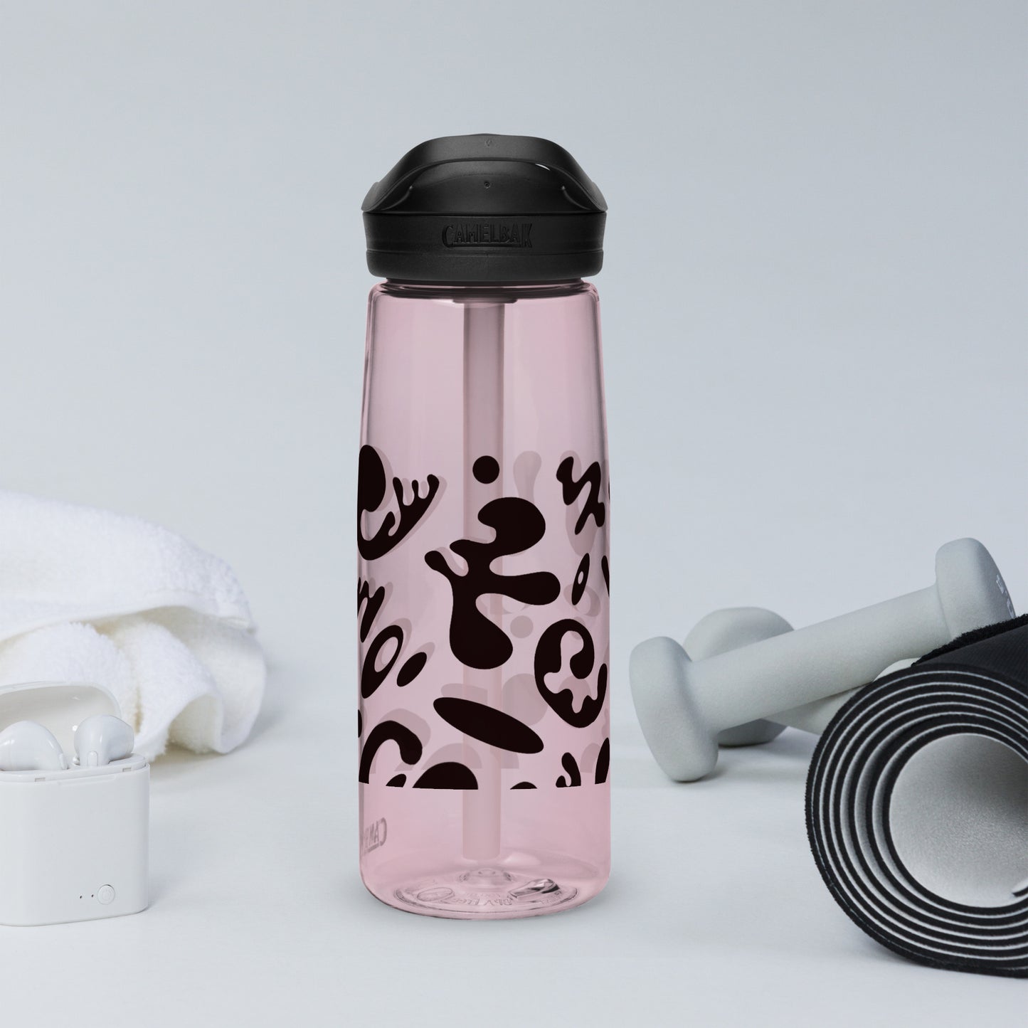 NOURISH'D SPORTS WATER BOTTLE | CamelBak Eddy®+ - Smoke Black Print