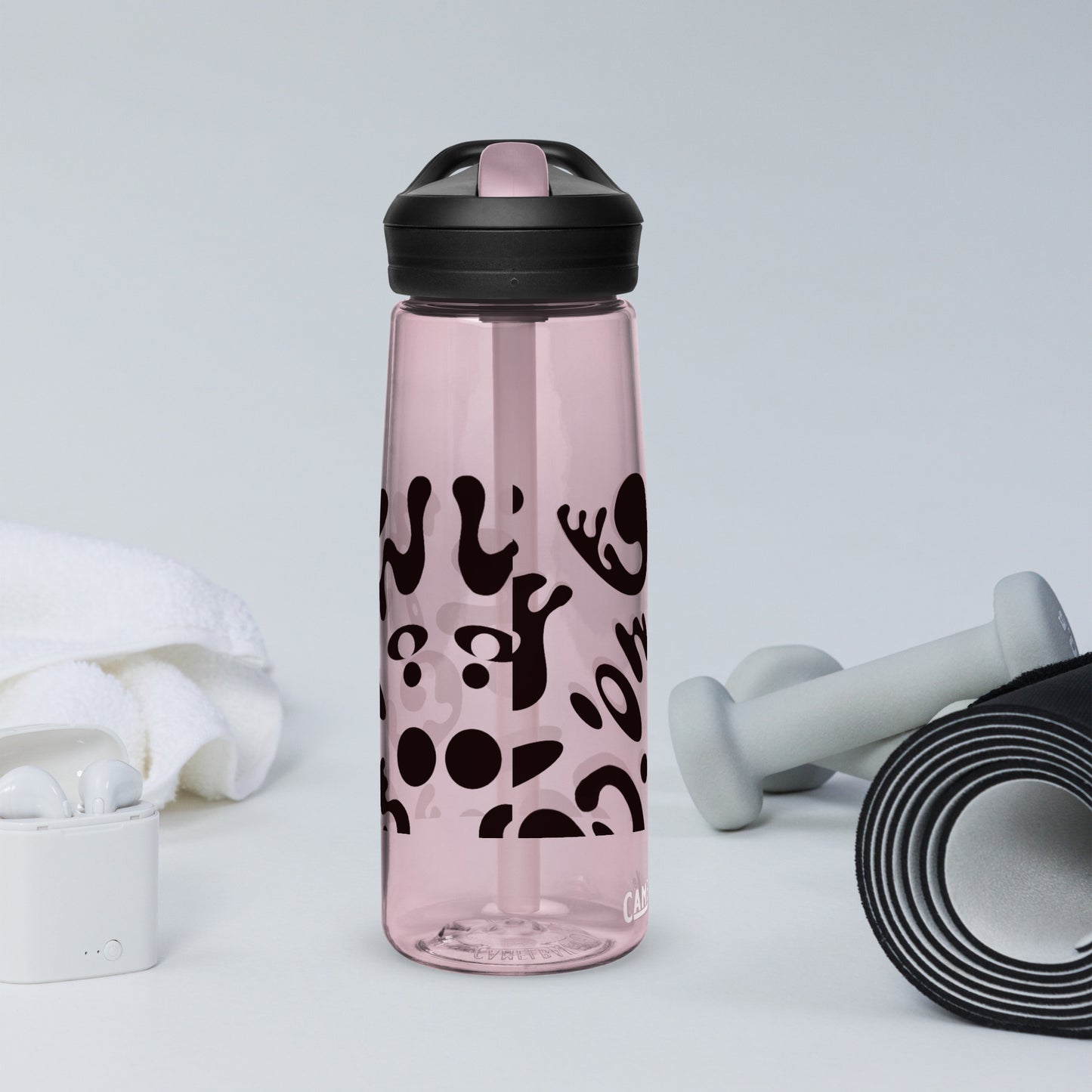 NOURISH'D SPORTS WATER BOTTLE | CamelBak Eddy®+ - Smoke Black Print