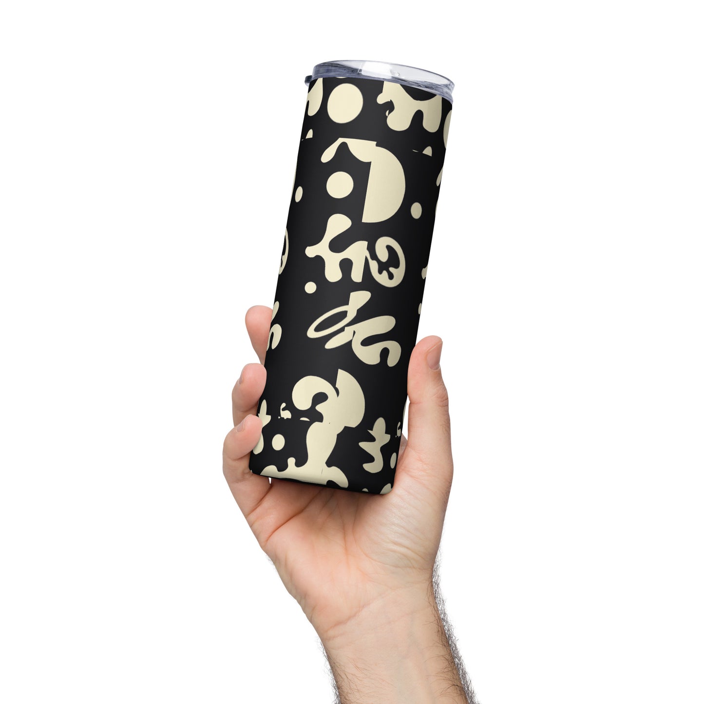 NOURISH'D STAINLESS STEEL TALL TUMBLER - Smoke Black Print