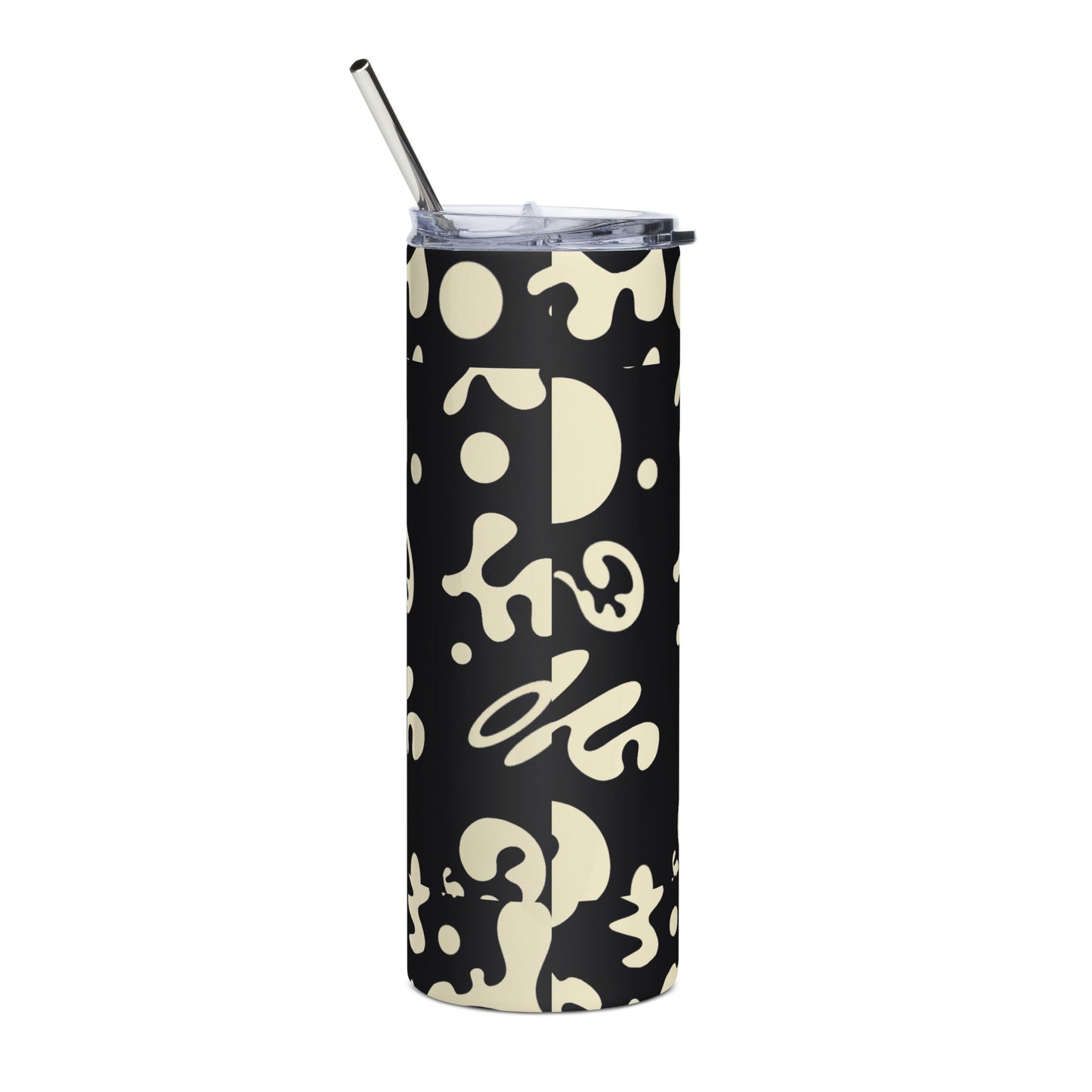 NOURISH'D STAINLESS STEEL TALL TUMBLER - Smoke Black Print