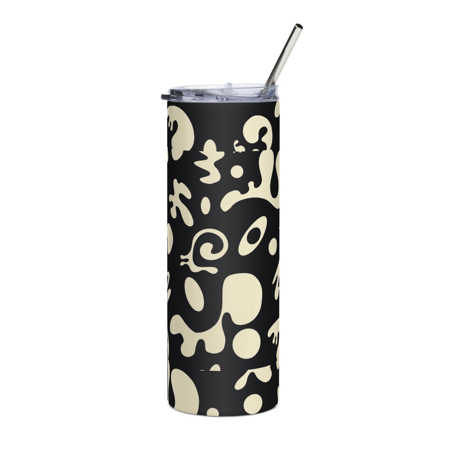 NOURISH'D STAINLESS STEEL TALL TUMBLER - Smoke Black Print