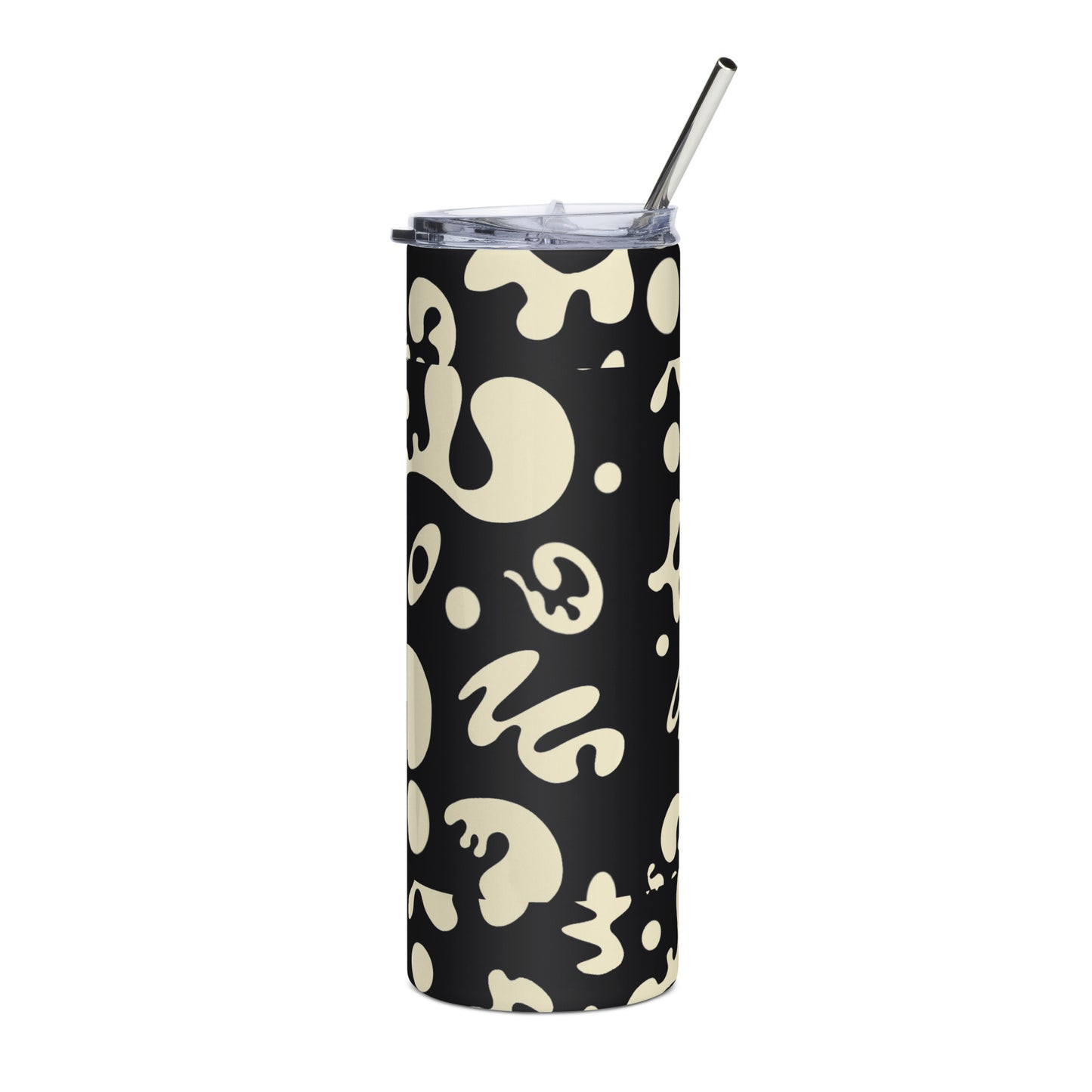 NOURISH'D STAINLESS STEEL TALL TUMBLER - Smoke Black Print