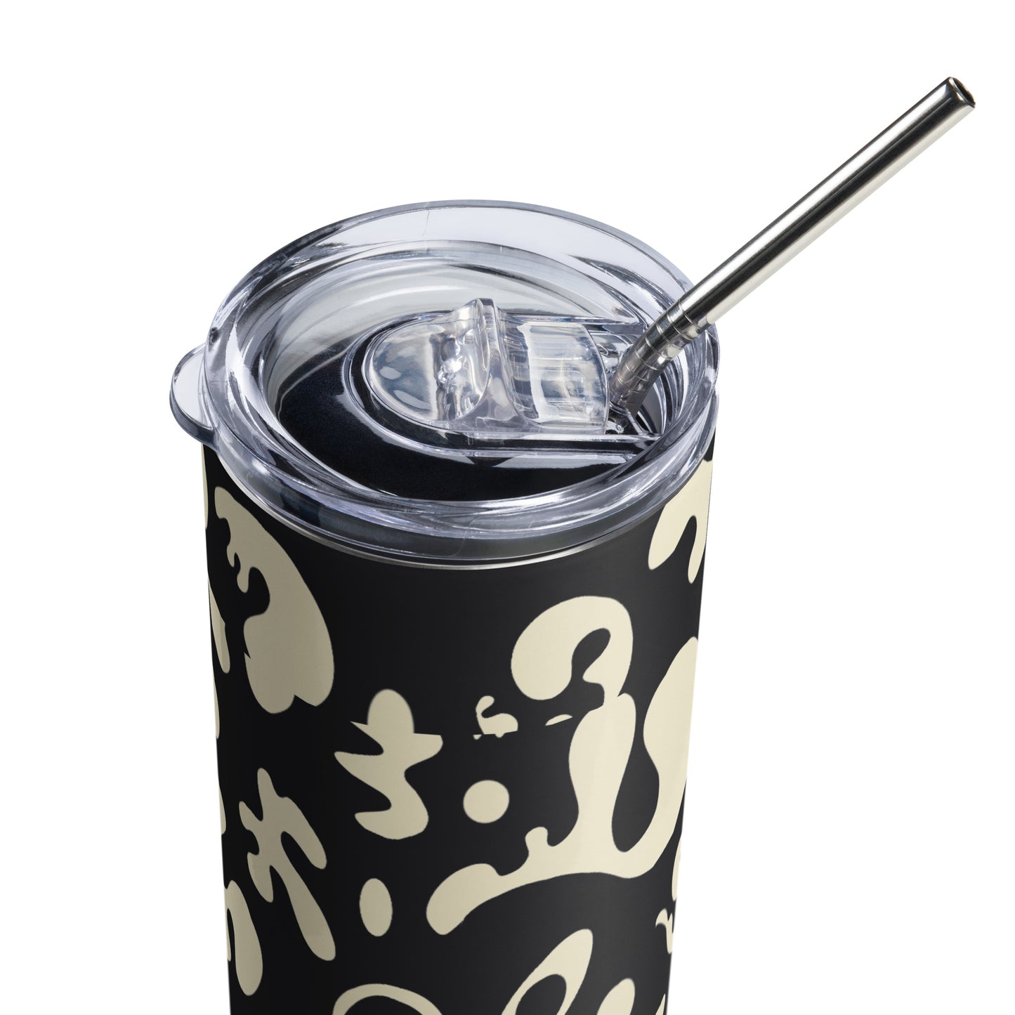 NOURISH'D STAINLESS STEEL TALL TUMBLER - Smoke Black Print