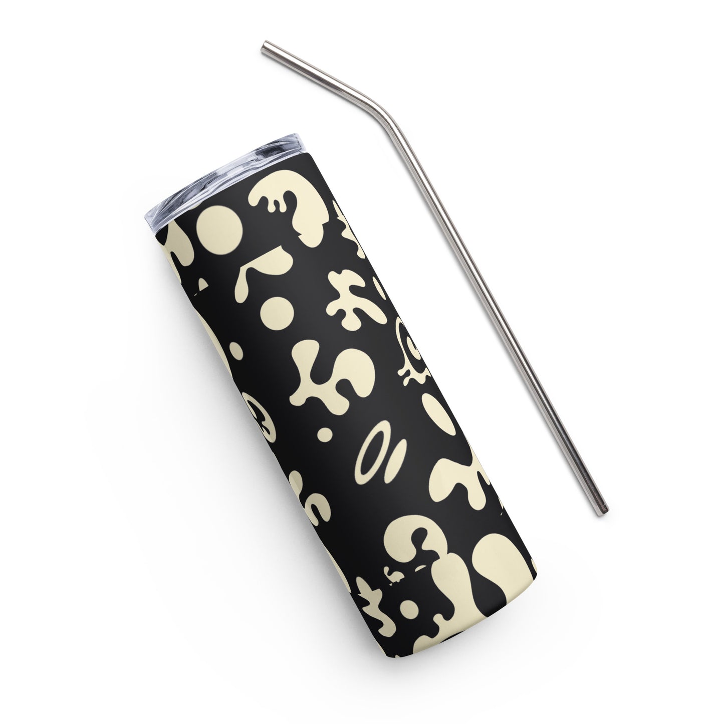 NOURISH'D STAINLESS STEEL TALL TUMBLER - Smoke Black Print