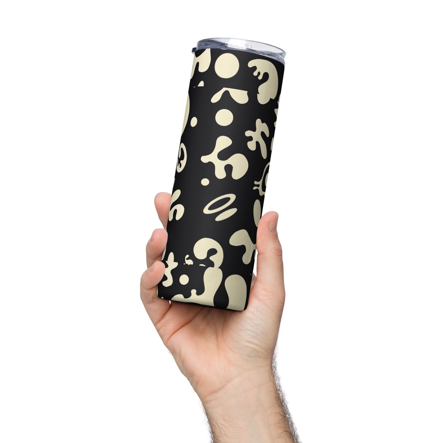 NOURISH'D STAINLESS STEEL TALL TUMBLER - Smoke Black Print