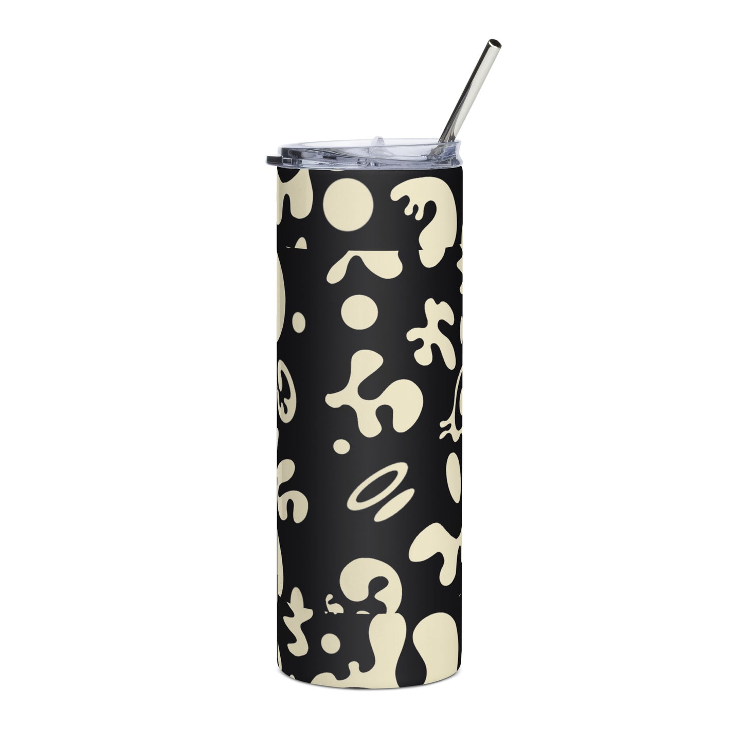 NOURISH'D STAINLESS STEEL TALL TUMBLER - Smoke Black Print