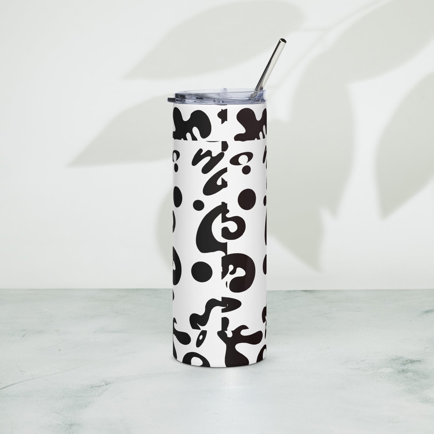 NOURISH'D STAINLESS STEEL TALL TUMBLER - Starlight White Print