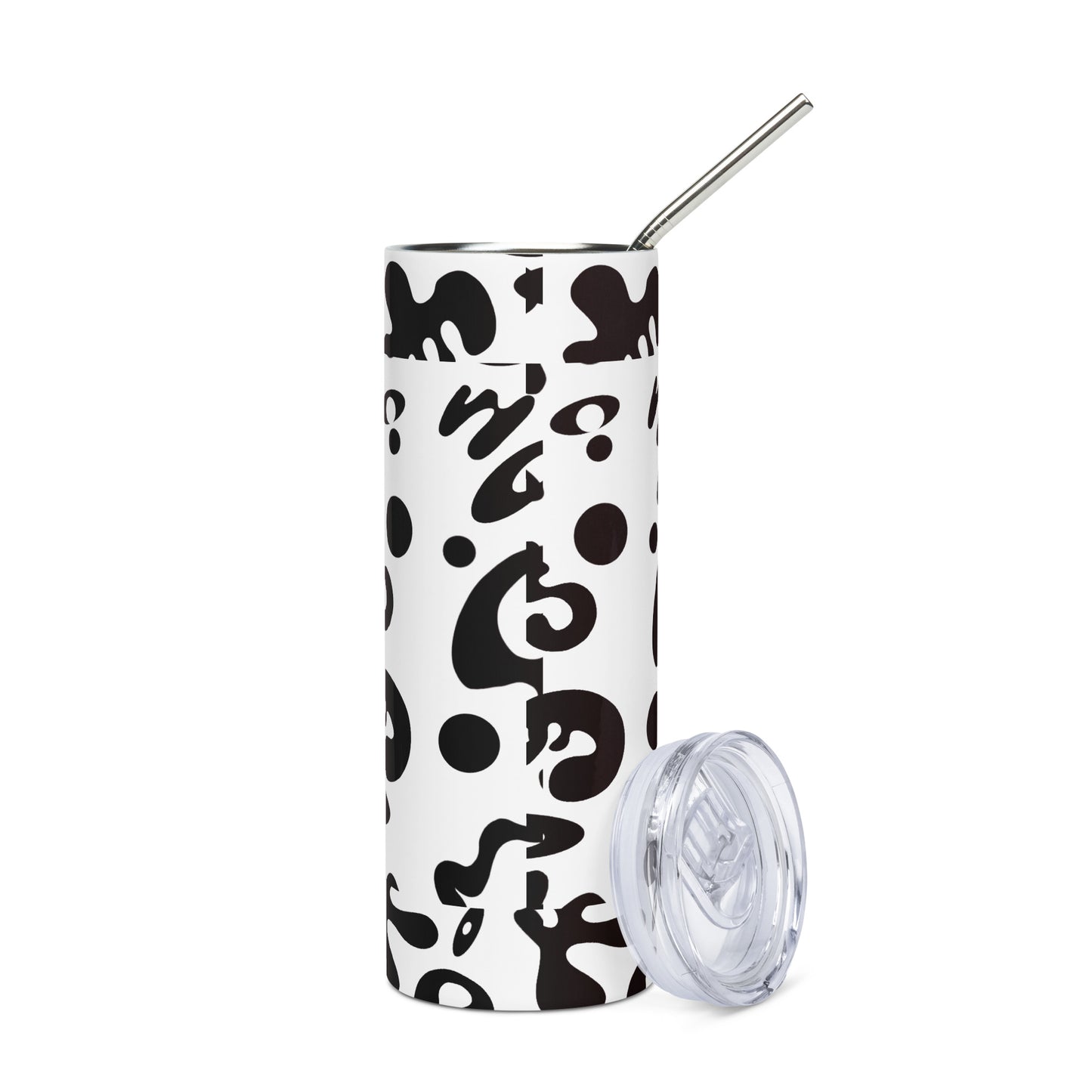 NOURISH'D STAINLESS STEEL TALL TUMBLER - Starlight White Print