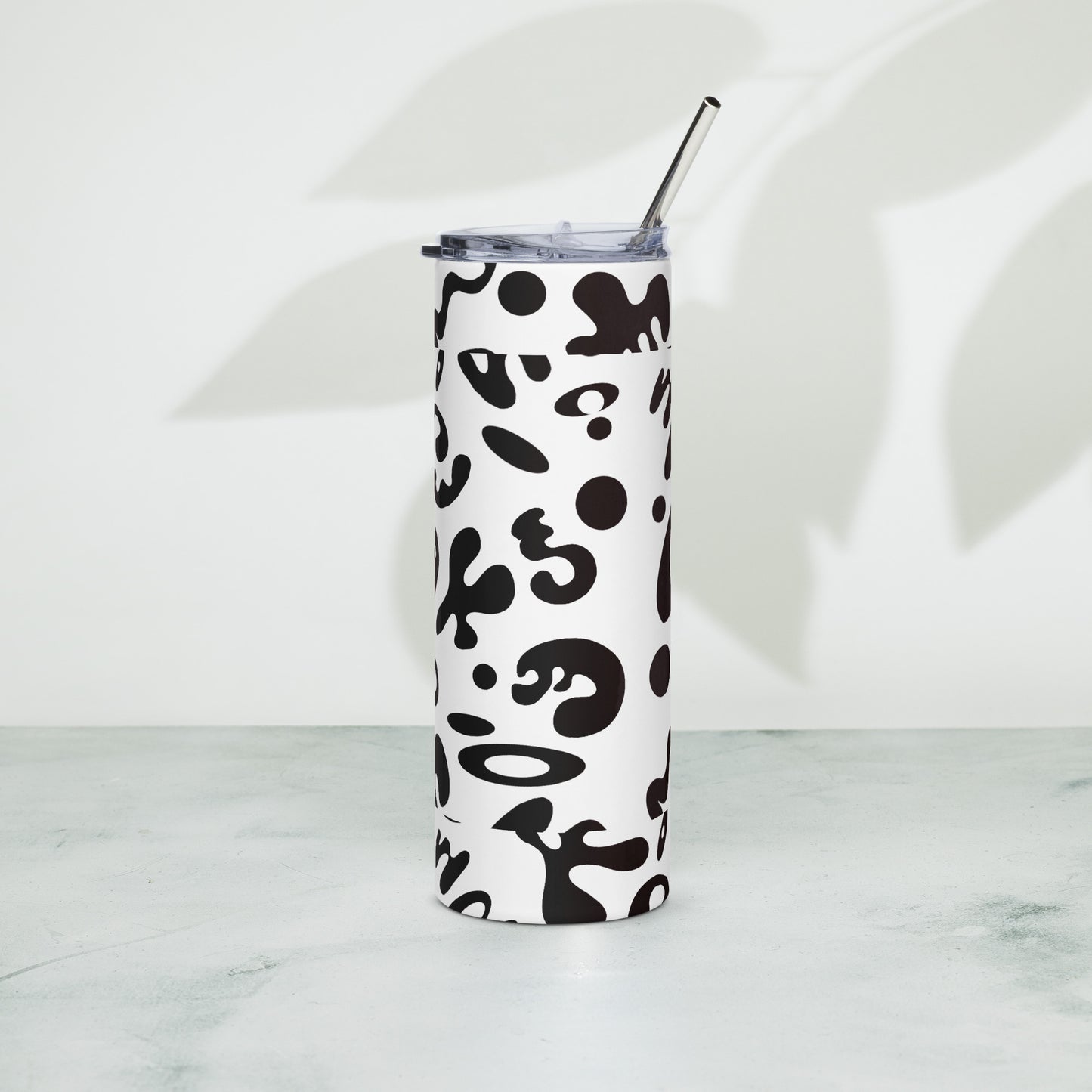 NOURISH'D STAINLESS STEEL TALL TUMBLER - Starlight White Print