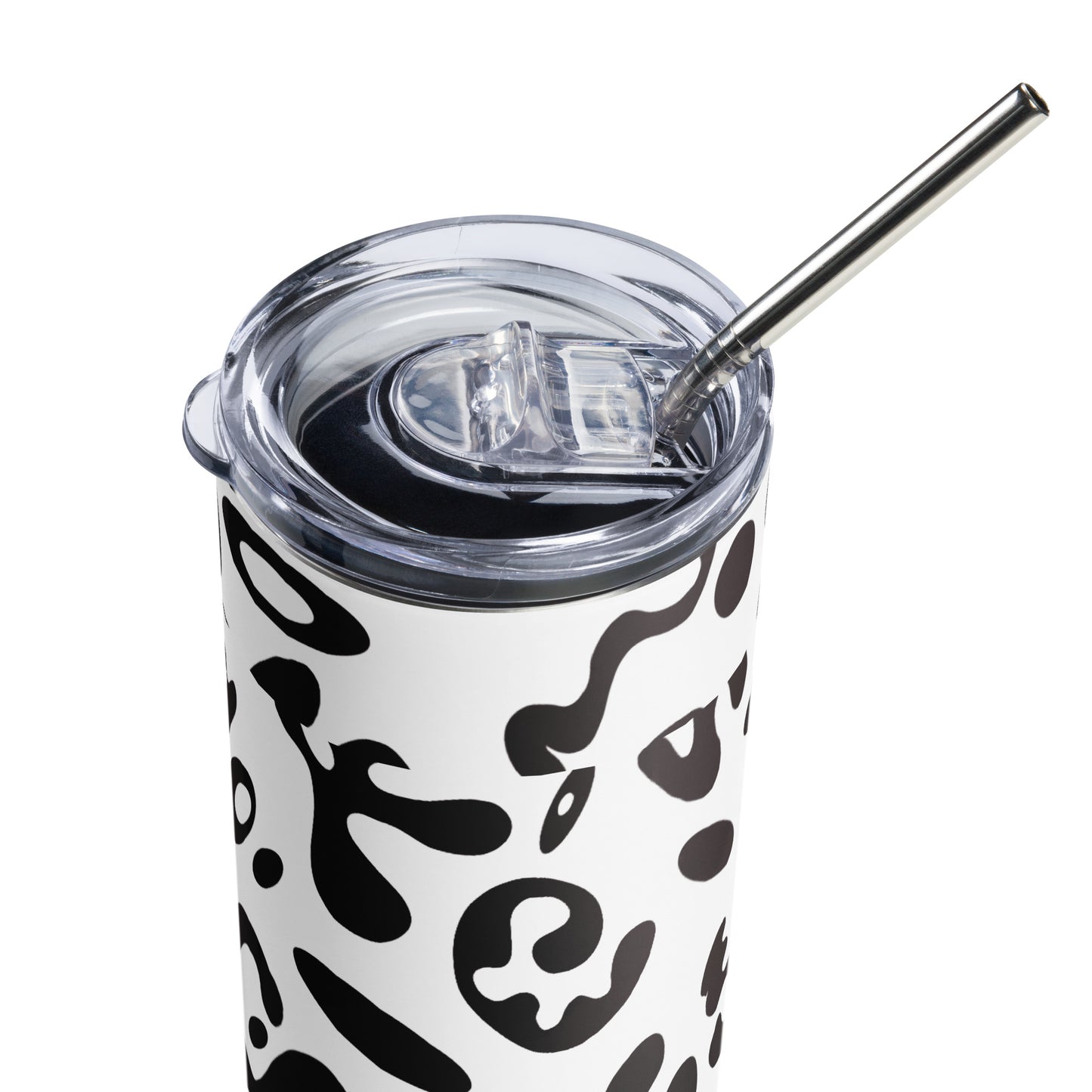 NOURISH'D STAINLESS STEEL TALL TUMBLER - Starlight White Print